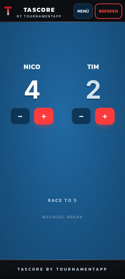 TaScore Pool-Billard-Scoreboard
